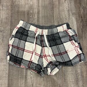 Roots Women's Plaid Shorts - Black, White, and Red